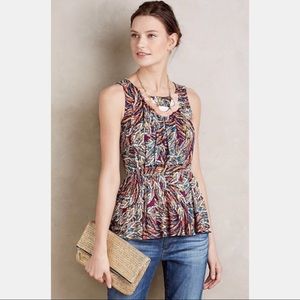 Anthropologie Deletta Corbara Peplum Top, Size S